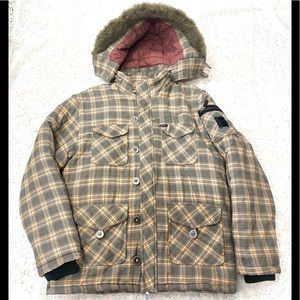 Men’s Circa Snowboarding Jacket Black / Tan Size L